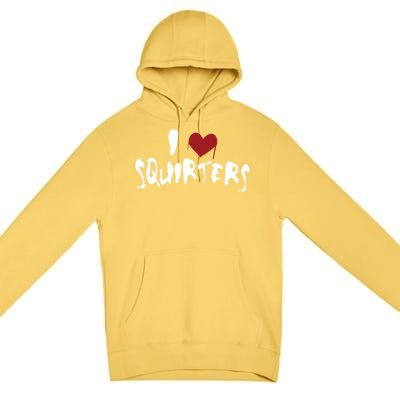 I Love Squirters Funny Premium Pullover Hoodie