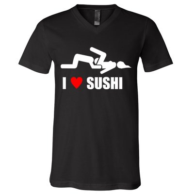 I Love Sushi V-Neck T-Shirt