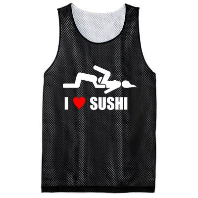 I Love Sushi Mesh Reversible Basketball Jersey Tank