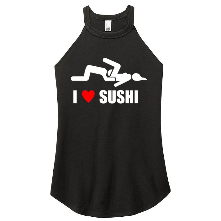 I Love Sushi Women's Perfect Tri Rocker Tank