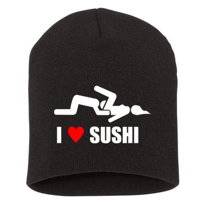 I Love Sushi Short Acrylic Beanie