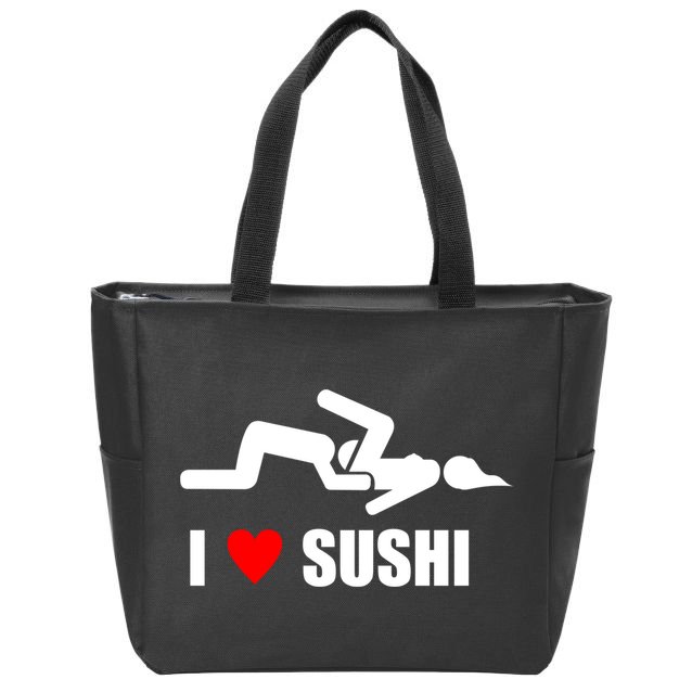 I Love Sushi Zip Tote Bag