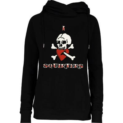 I Love Squirters Womens Funnel Neck Pullover Hood