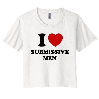 I Love Submissive Women's Crop Top Tee