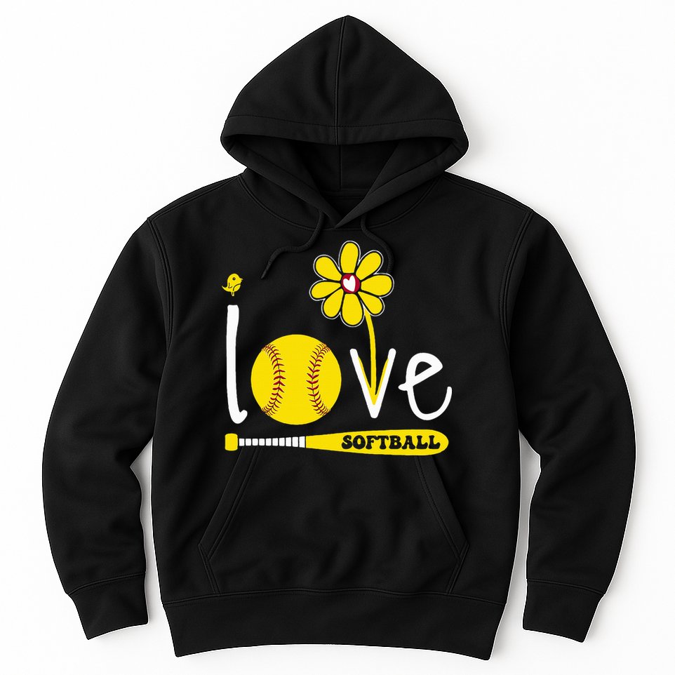 I Love Softball Hoodie