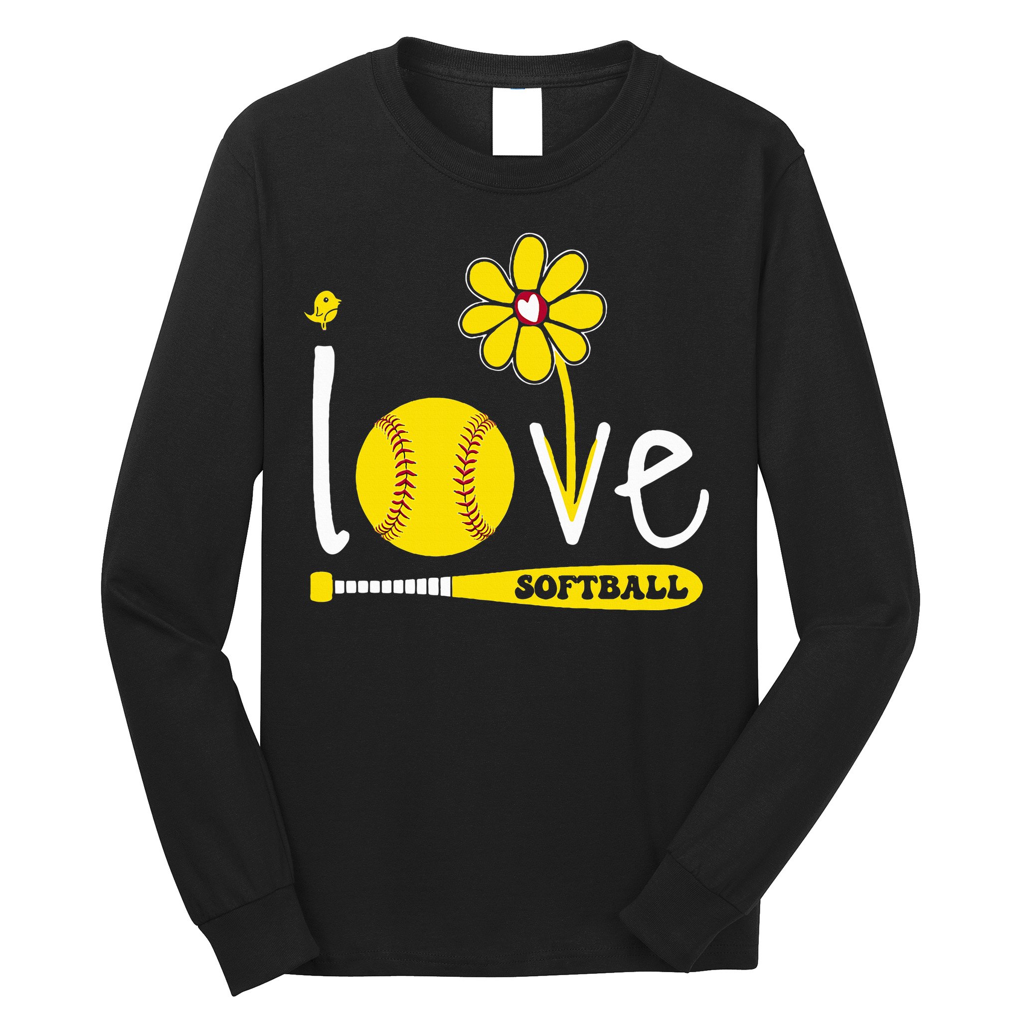 I Love Softball Long Sleeve Shirt