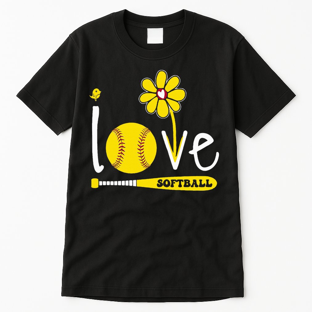 I Love Softball Tall T-Shirt