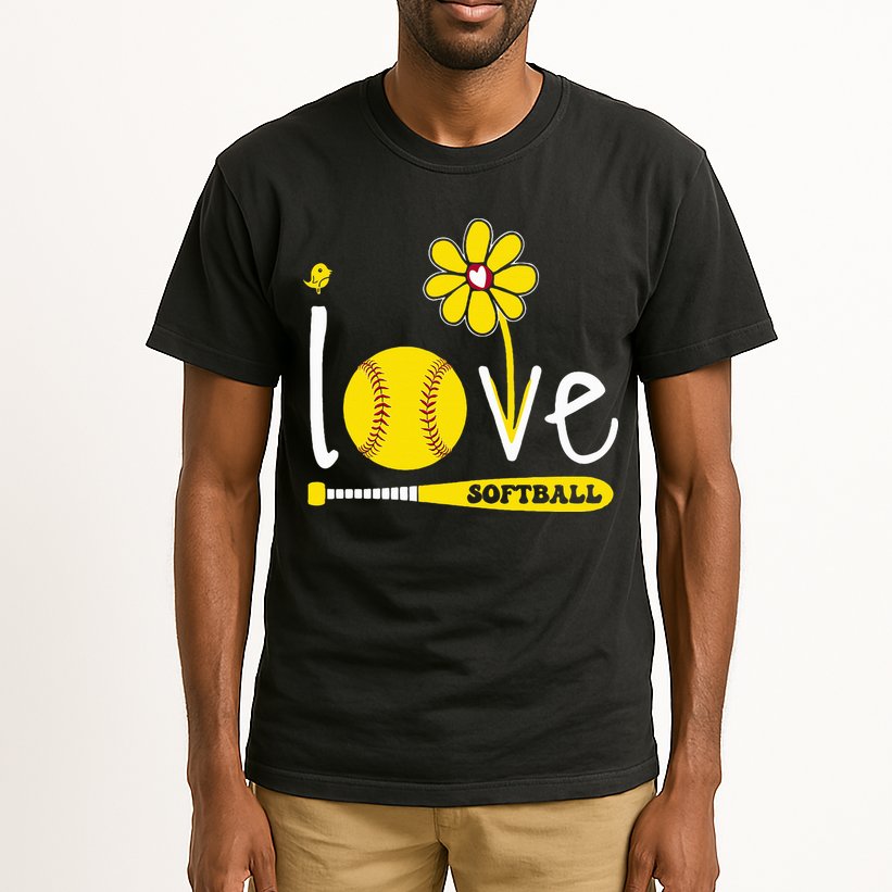 I Love Softball Tall T-Shirt