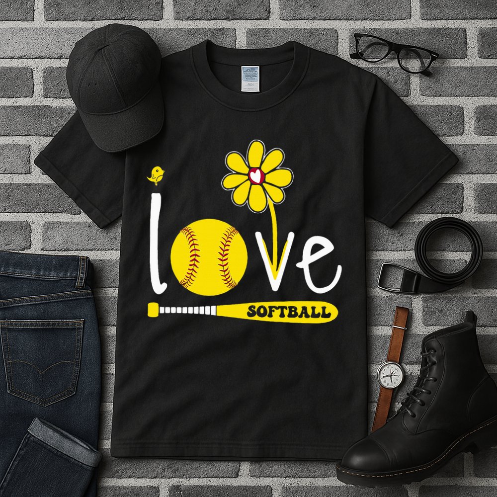 I Love Softball Tall T-Shirt