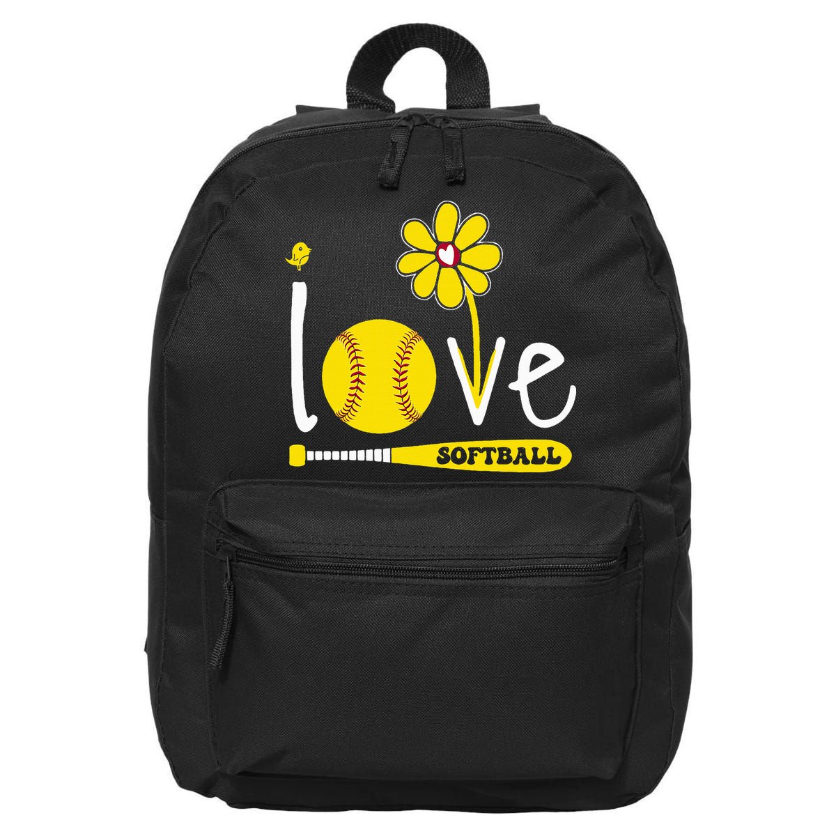 I Love Softball 16 in Basic Backpack