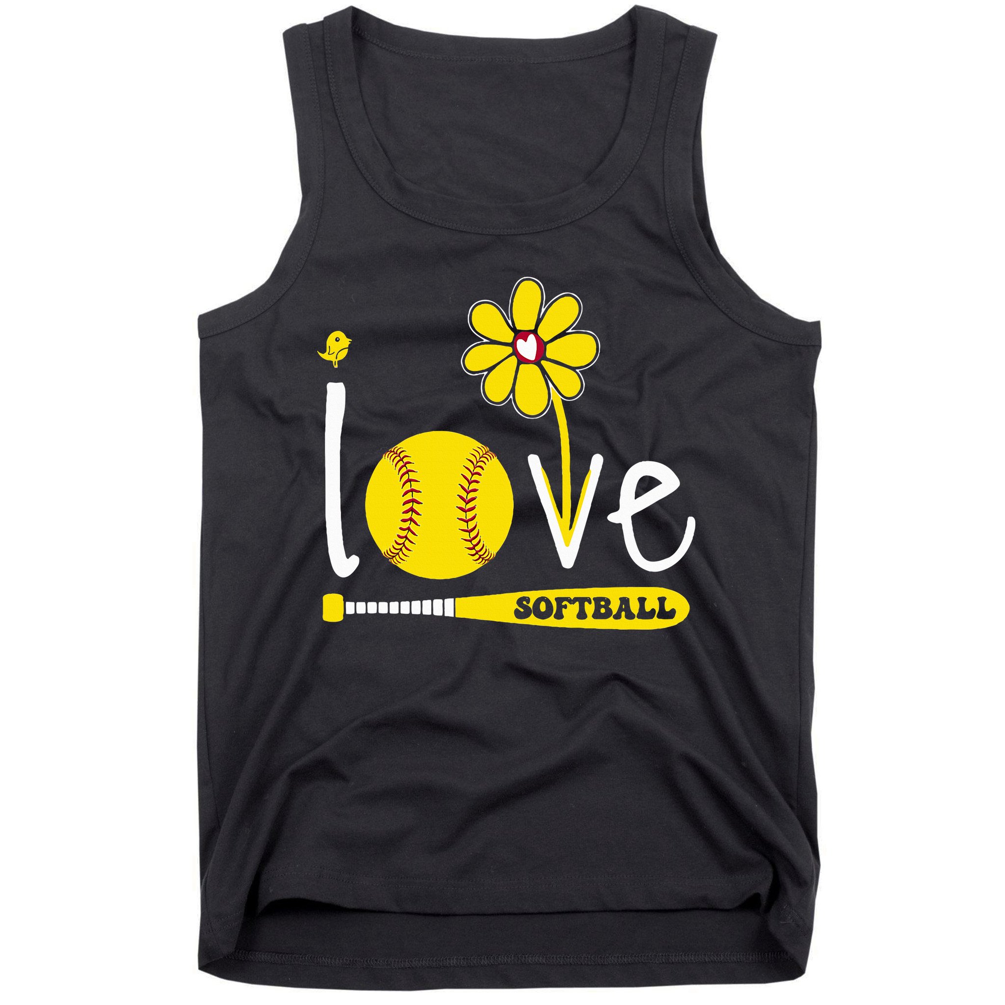 I Love Softball Tank Top