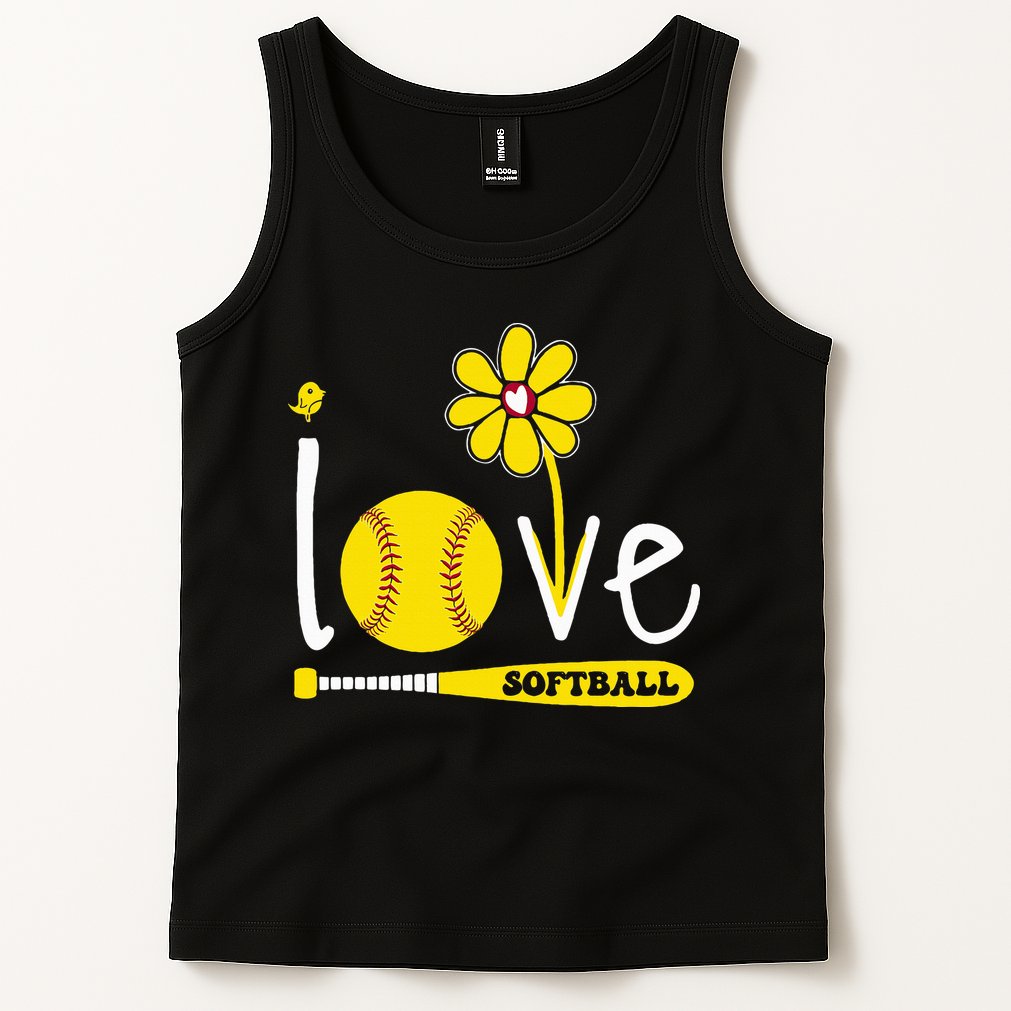 I Love Softball Tank Top