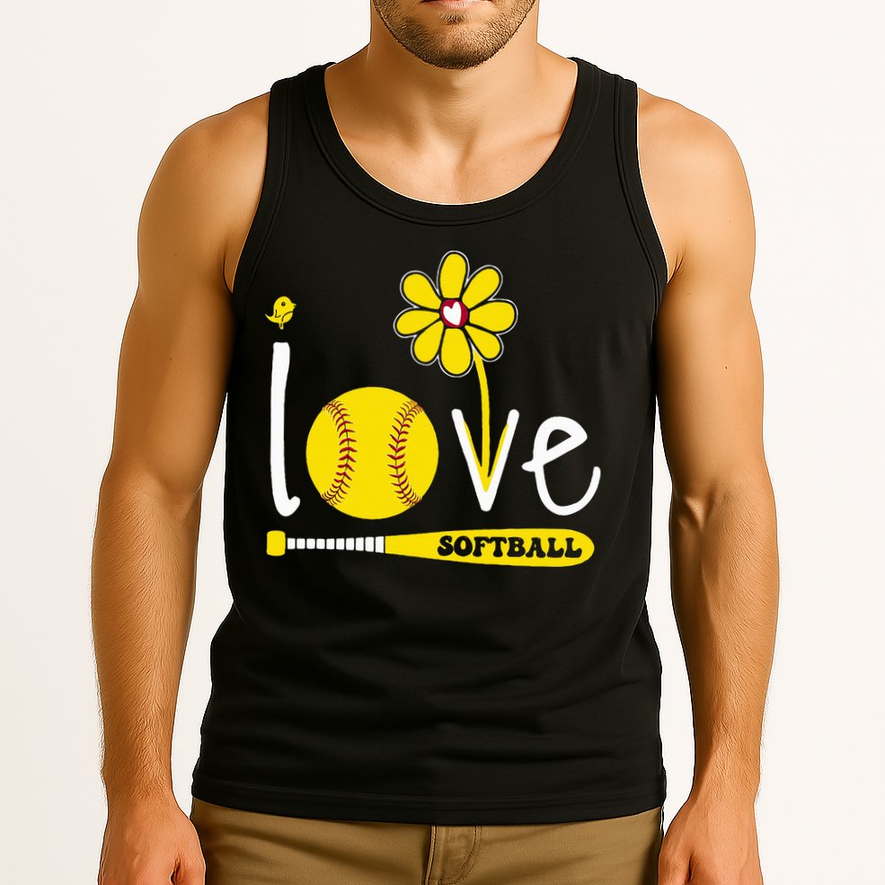 I Love Softball Tank Top
