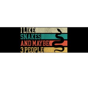 I Like Snakes And Maybe 3 People: Snake And Reptile Lovers Bumper Sticker