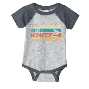 I Like Snakes And Maybe 3 People: Snake And Reptile Lovers Infant Baby Jersey Bodysuit