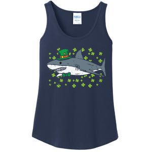 Irish Leprechaun Shark Shamrock St Patricks Day Animal Gift Ladies Essential Tank