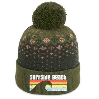 I Love Surfside Beach South Carolina Atlantic Ocean Wave Sc The Baniff Cuffed Pom Beanie