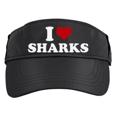 I Love Sharks Adult Drive Performance Visor