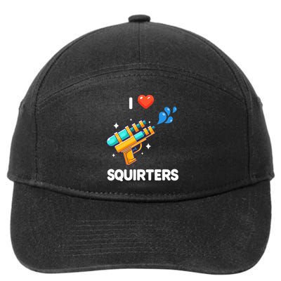 I Love Squirters 7-Panel Snapback Hat