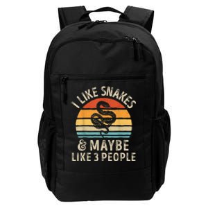 I Like Snakes And Maybe 3 People Snake Reptile Lover Retro Daily Commute Backpack