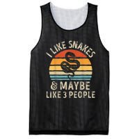 I Like Snakes And Maybe 3 People Snake Reptile Lover Retro Mesh Reversible Basketball Jersey Tank