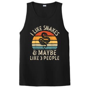 I Like Snakes And Maybe 3 People Snake Reptile Lover Retro PosiCharge Competitor Tank