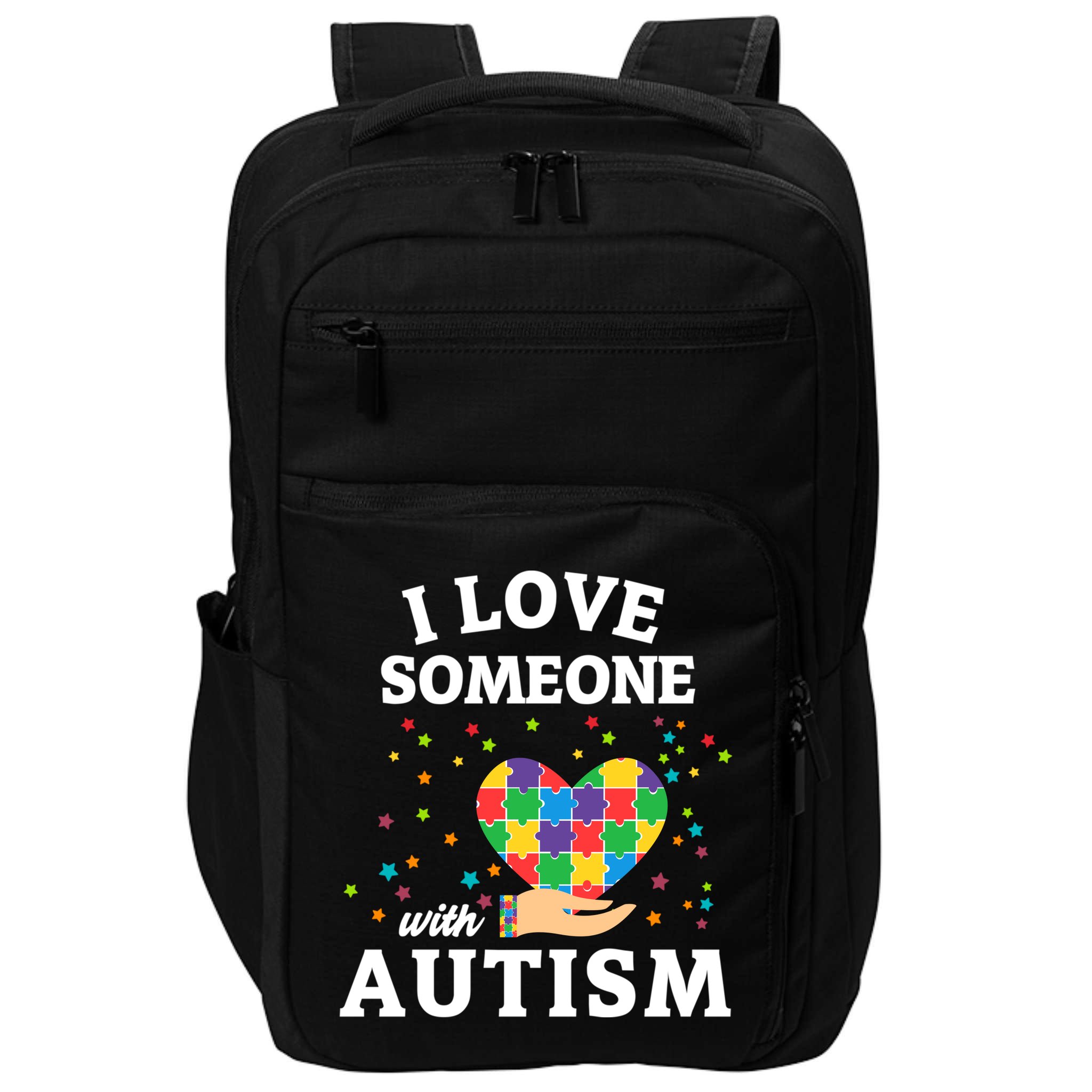 I Love Someone With Autism Gift Impact Tech Backpack