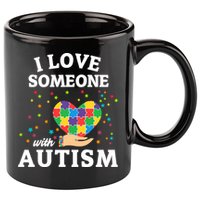 I Love Someone With Autism Gift 11oz C Handle Ceramic Mug
