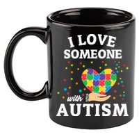 I Love Someone With Autism Gift 11oz C Handle Ceramic Mug