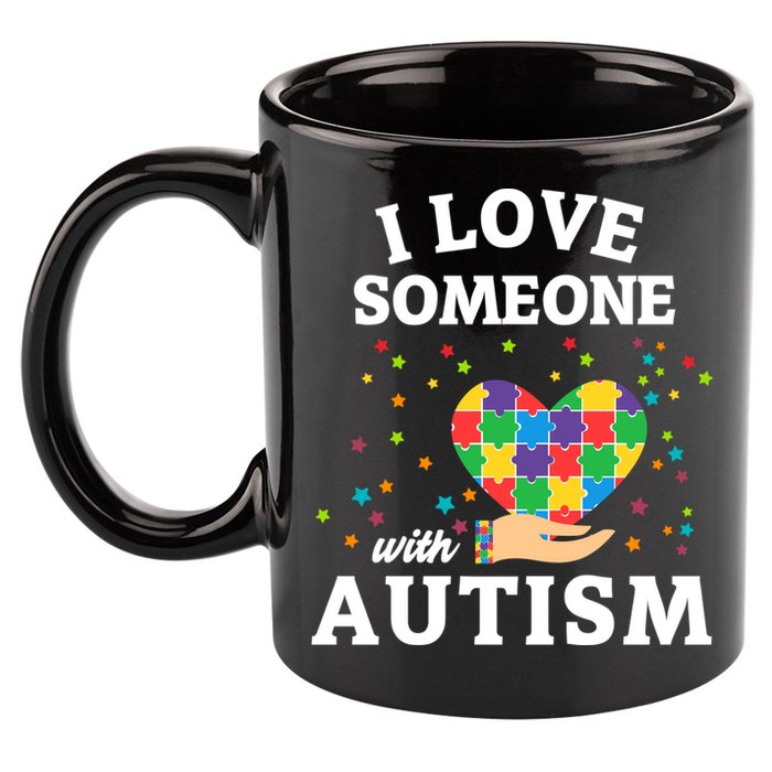 I Love Someone With Autism Gift 11oz C Handle Ceramic Mug