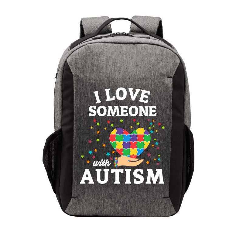 I Love Someone With Autism Gift Vector Backpack