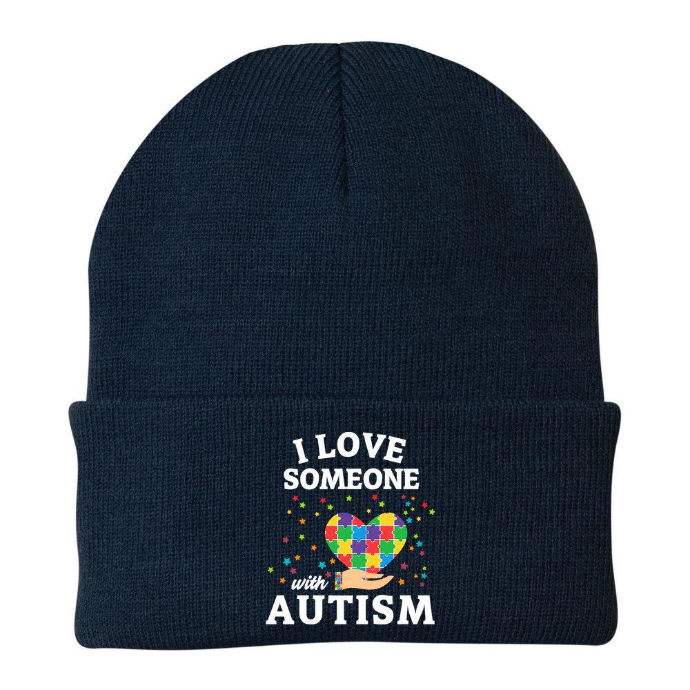 I Love Someone With Autism Gift Beanie