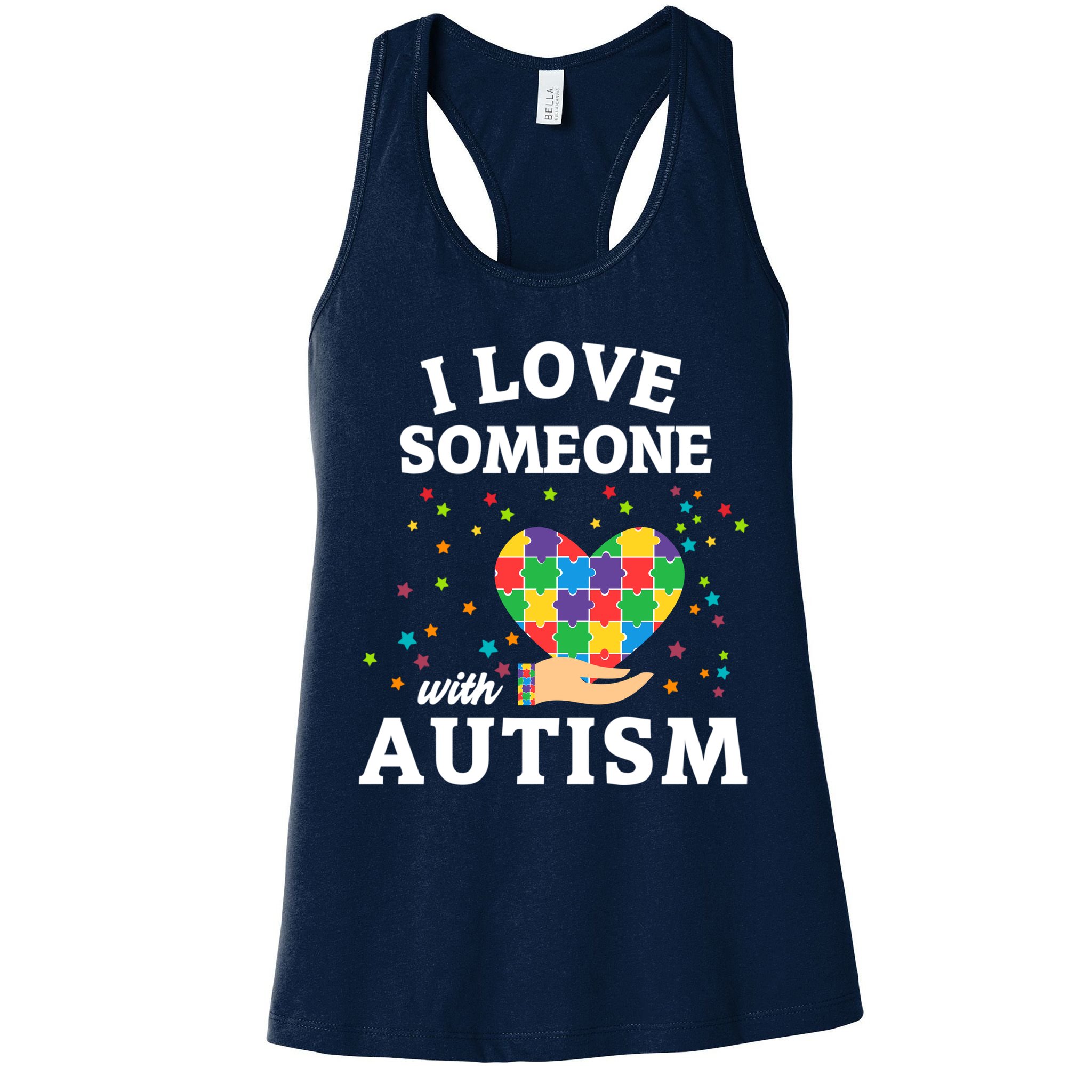 I Love Someone With Autism Gift Womens Tank Top