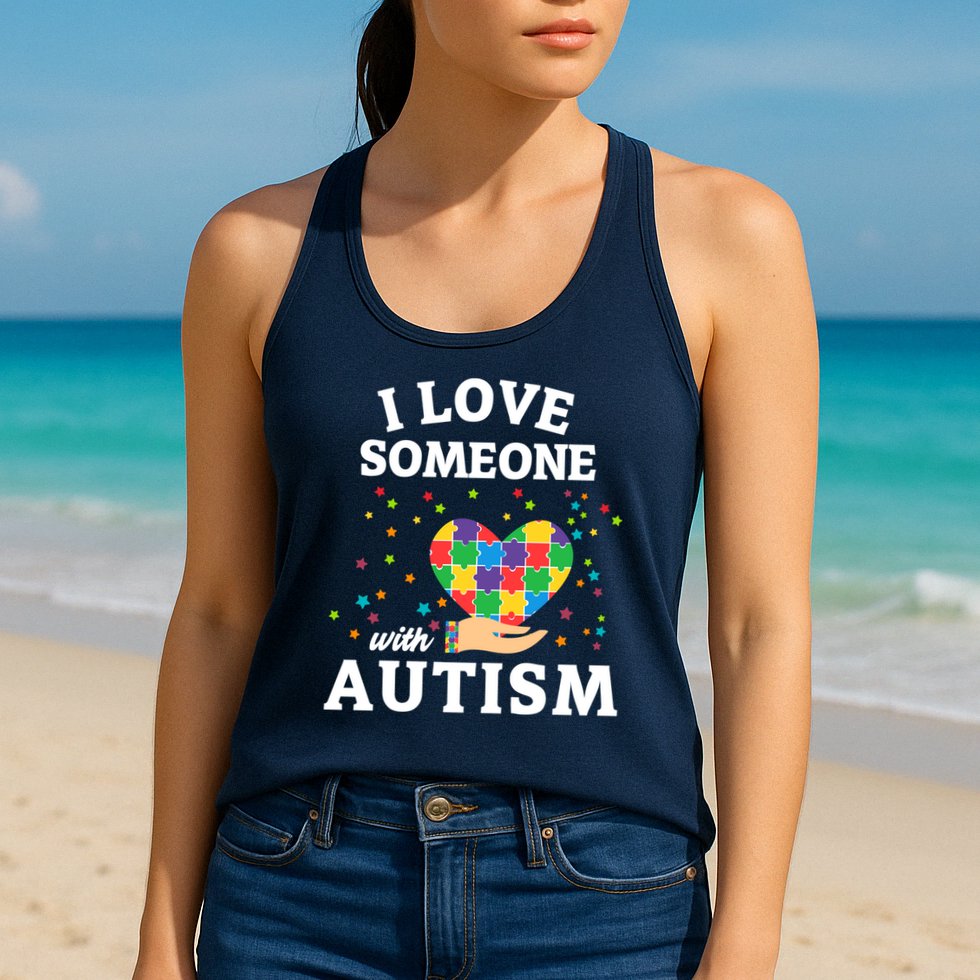 I Love Someone With Autism Gift Womens Tank Top