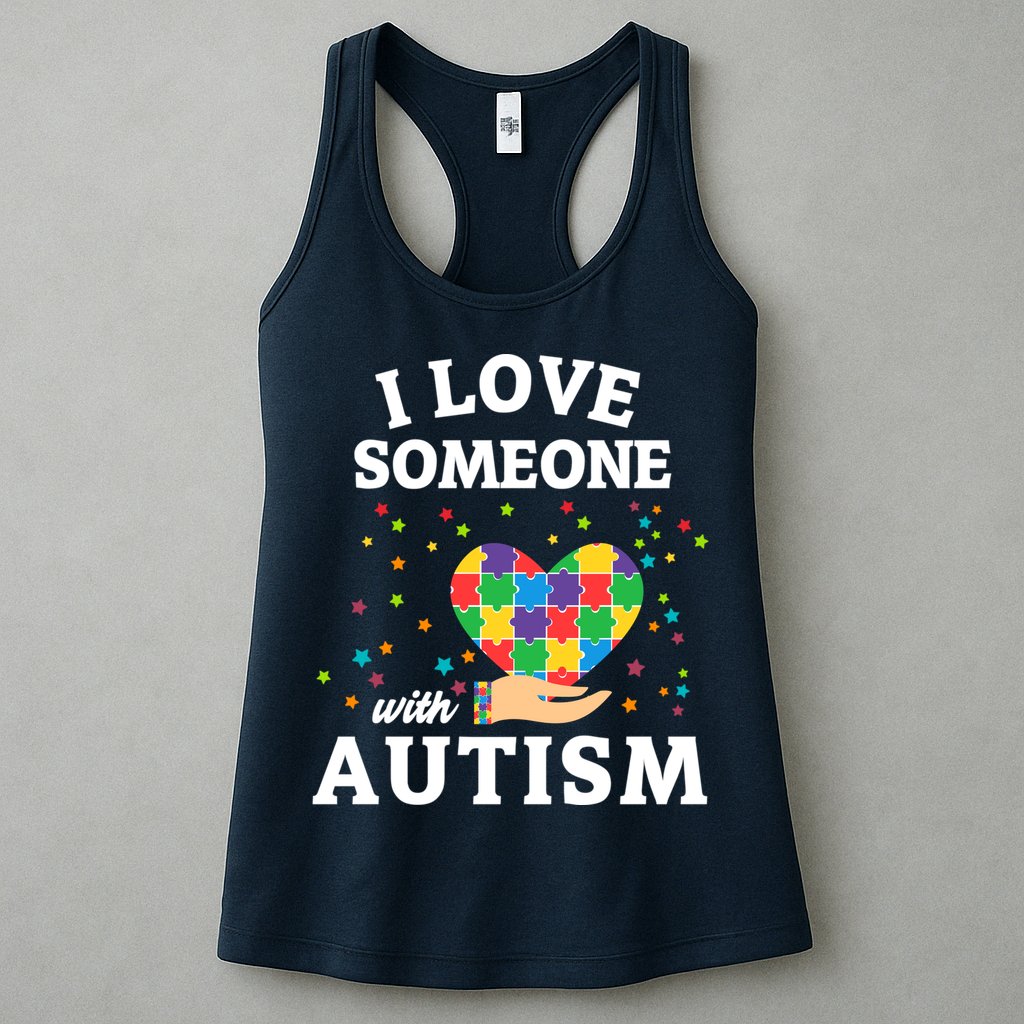 I Love Someone With Autism Gift Womens Tank Top