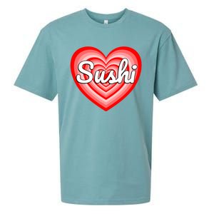 I Love Sushi Heart Funny Sushi Lover Great Gift Sueded Cloud Jersey T-Shirt