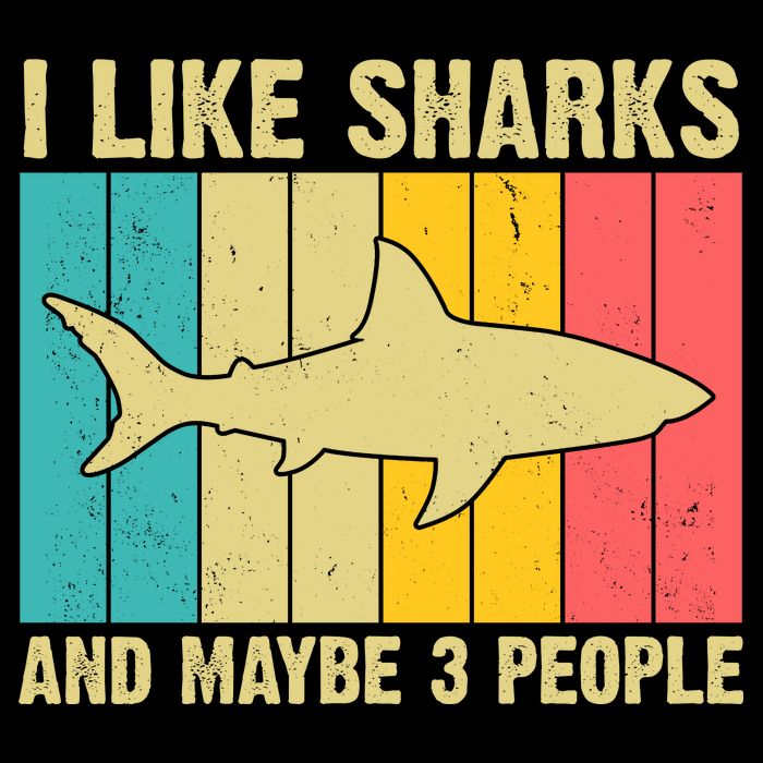 I Like Sharks And Maybe 3 People Funny Shark Lover Flatbill Hat