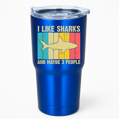 I Like Sharks And Maybe 3 People Funny Shark Lover Tumbler