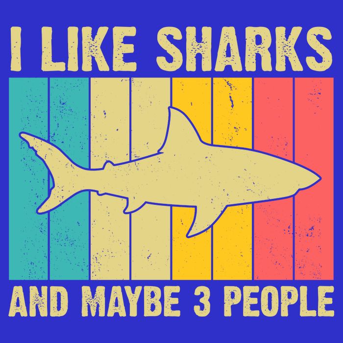 I Like Sharks And Maybe 3 People Funny Shark Lover Premium T-Shirt