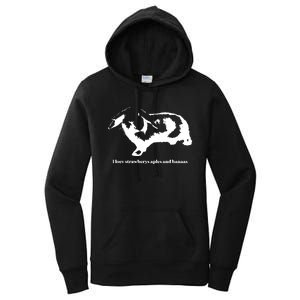 I Loev Strawberys Aples And Banaas Women's Pullover Hoodie