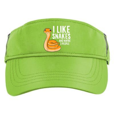 I Like Snakes And Maybe 3 People Snake Reptile Lover Adult Drive Performance Visor