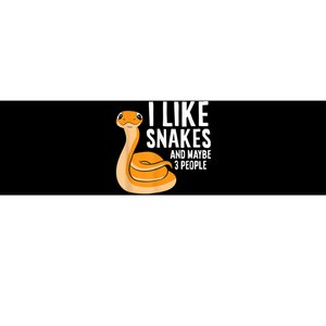 I Like Snakes And Maybe 3 People Snake Reptile Lover Bumper Sticker