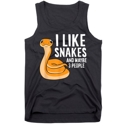 I Like Snakes And Maybe 3 People Snake Reptile Lover Tank Top