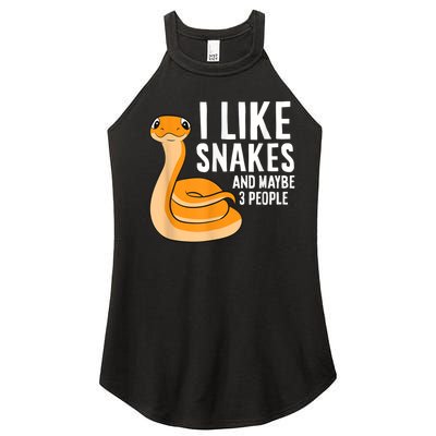 I Like Snakes And Maybe 3 People Snake Reptile Lover Women’s Perfect Tri Rocker Tank