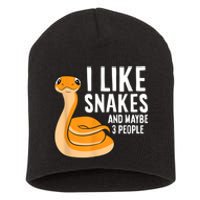 I Like Snakes And Maybe 3 People Snake Reptile Lover Short Acrylic Beanie