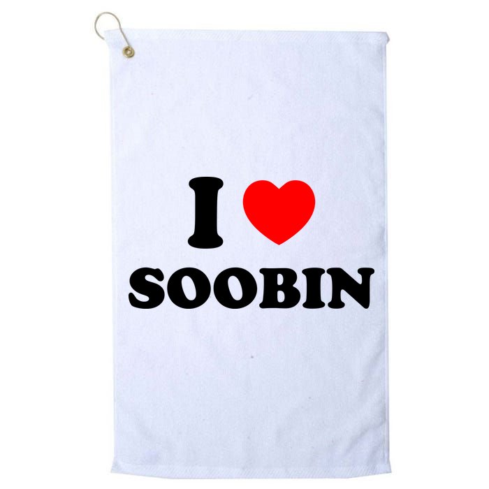 I Love Soobin Golf Towel