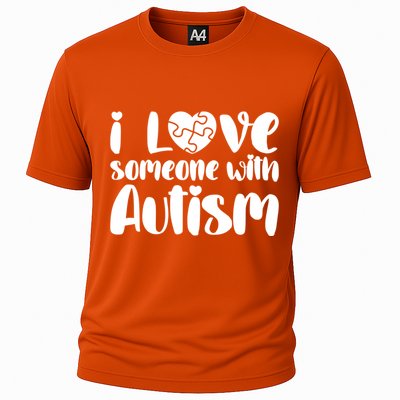 I Love Someone With Autism Mom Gift Autism Awareness Gift Cooling Performance Crew T-Shirt