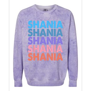 I Love Shania Personalized First Name Shania Colorblast Crewneck Sweatshirt