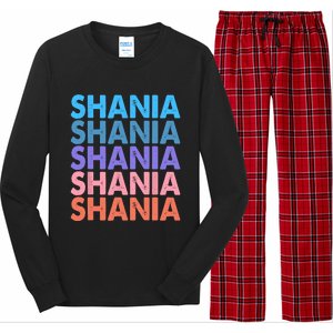 I Love Shania Personalized First Name Shania Long Sleeve Pajama Set