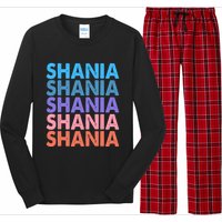 I Love Shania Personalized First Name Shania Long Sleeve Pajama Set